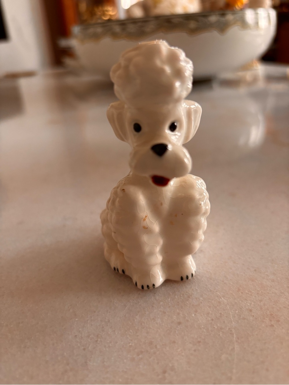 Vintage Goebel West Germany Porcelain White Poodle Figurine MCM